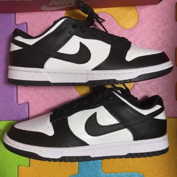dunk low black white ebay